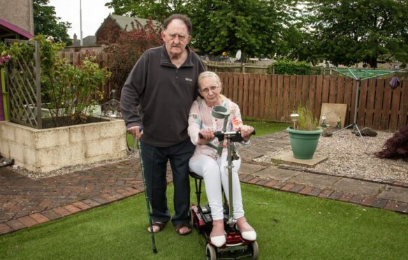 Elizabeth and Stewart Taylor at home in Rosyth