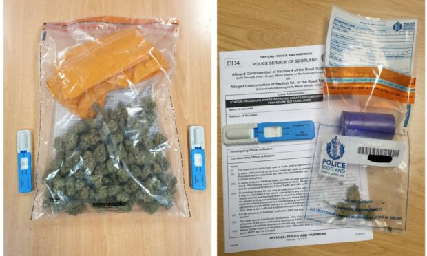 Cannabis was discovered in two vehicles, according to police