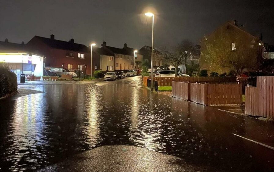 Craigside Road in Cardenden was just one of numerous roads affected by flooding in 2020,