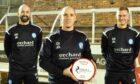 Forfar Athletic manager Gary Irvine presented with Glen?s League Two Manager of the Month award for October, alongside backroom staff Gary Harkins and Scott Robertson.