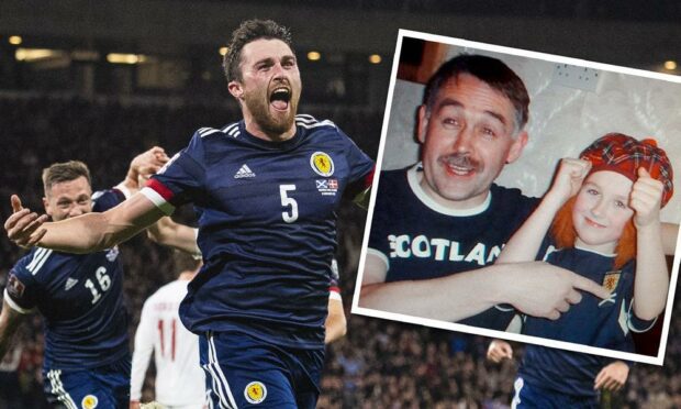 John Souttar used to watch Scotland games with dad, Jack and now he has scored a crucial goal for his country.