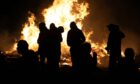 A bonfire in Kirkton on November 5