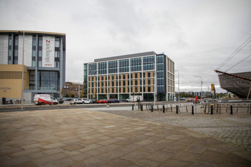 The Social Security Scotland office building on Dundee's waterfront.