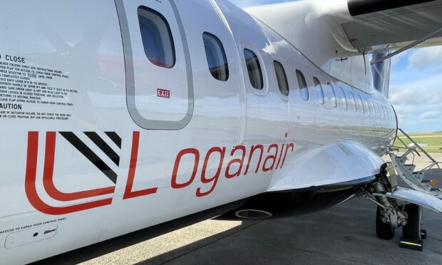 The Loganair flight bound for Dundee was redirected to Aberdeen. Image: Loganair