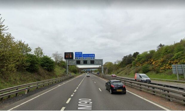 One of the slip roads to Rosyth and Dunfermline