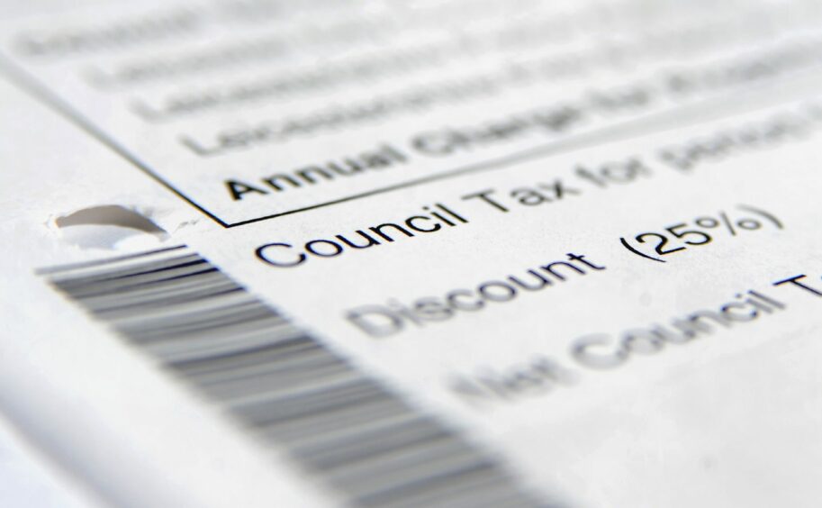 Close-up of council tax bill