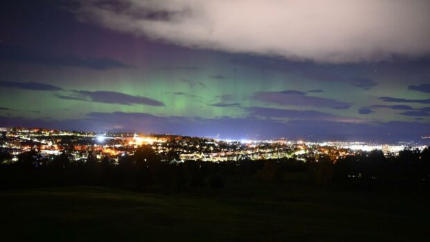 The dramatic display was visible to the naked eye across Tayside and Fife. Photo: Stuart Cowper