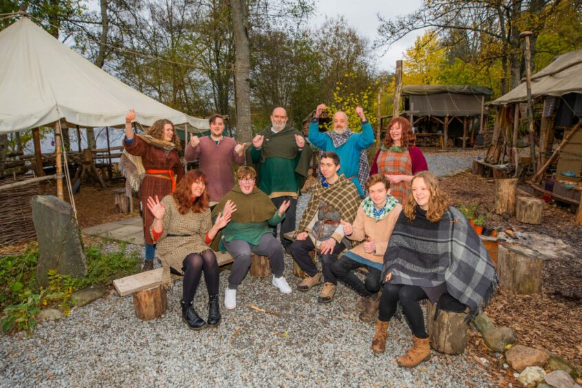 Workers at the Scottish Crannog Centre in Kenmore