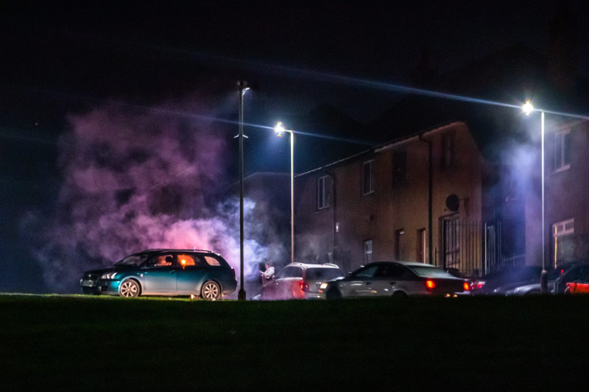 Bonfire Night in Kirkton, Dundee, in 2020