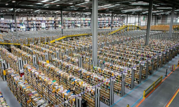 Amazon employs 2,000 staff at its fulfilment centre in Dunfermline. Image: Steve Brown/DC Thomson.