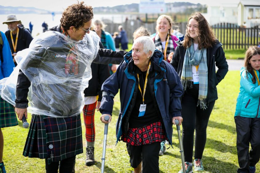 People taking part in the Dundee Kiltwalk in 2019