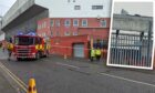 Fire crews were called to Tannadice Park to assist with roof repairs after Storm Arwen.