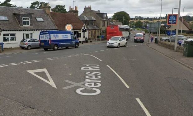 The roadworks are being carried out at the South Road and Ceres Road junction in Cupar. Image: Google