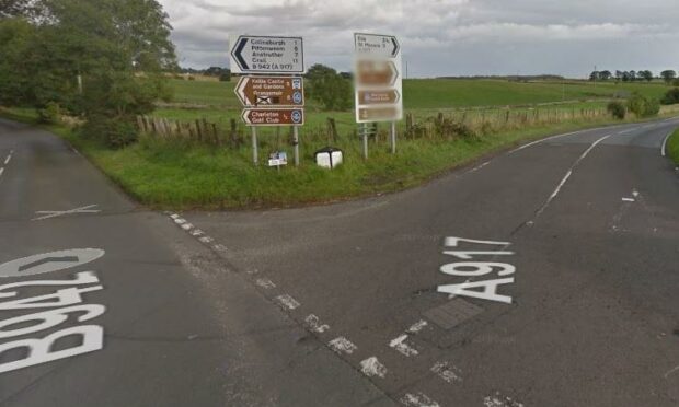 The incident happened on the A917 near Pittenweem