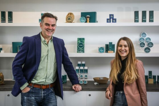 CEO Nick Tulloch and executive assistant Hebe Arat at the Voyager store in Dundee. Image: Mhairi Edwards/DC Thomson