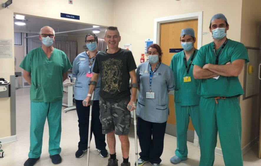 Raymond and the team who operated on him.