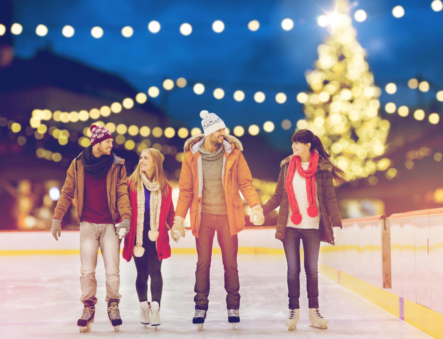 Ice skating at Christmas