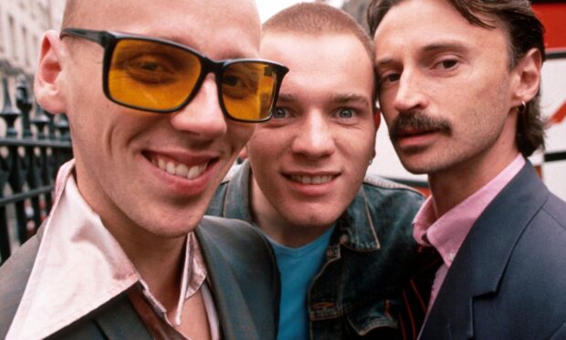 Ewen Bremner, Ewan McGregor and Robert Carlyle in Trainspotting. -