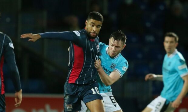Jordan McGhee returned to action for Dundee at the weekend.