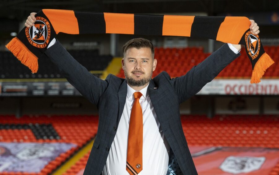 Dundee Utd unveiled Thomas Courts as the club's new manager at Tannadice. Mark Scates / SNS Group.