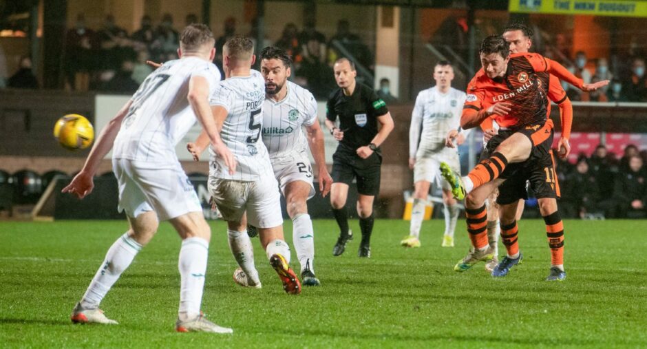 Declan Glass scored a stunning goal in Dundee United's recent 3-1 defeat to Hibs at Tannadice,.