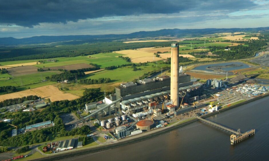 An old photo of Longannet power station but the future is unclear