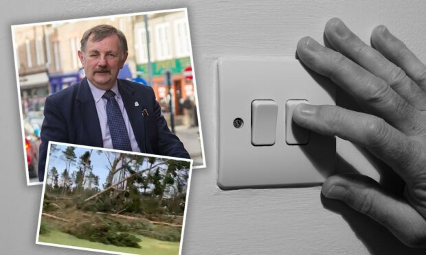 Councillor Bob Myles was among many residents who lost power in the Edzell area after Storm Arwen struck.