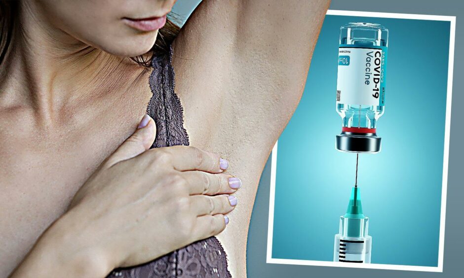 Is a swollen armpit a Covid booster sideeffect or something else?