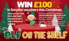 Take part in our Elf on the Shelf competition to be in with a chance of winning £100 in Smyths vouchers.