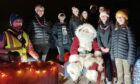 Cupar Explorer Scouts and friends with Santa in Cupar in 2021