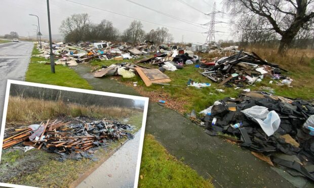 The latest fly tipping close to the former Westfield gas plant has been condemned.