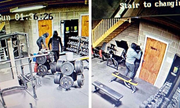 CCTV images show the pair inside the Gym and right, they appear to be hugging.