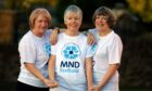Janice Walls and Alison Paterson organised the MND Walk Around the World fundraiser after friend and fellow curler Alison Pritchard  (centre) was diagnosed with the condition. Pic: Gareth Jennings/DCT Media.