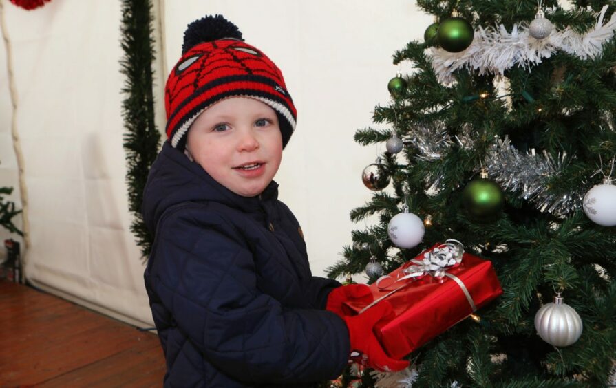 Jackson Scott, four, from Dundee soaking up the festive atmosphere.