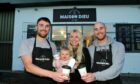 Spark (right) with partner Kayley, daughter Myla and business partner John Souttar outside their Maison Dieu business. Image: DC Thomson/Gareth Jennings.