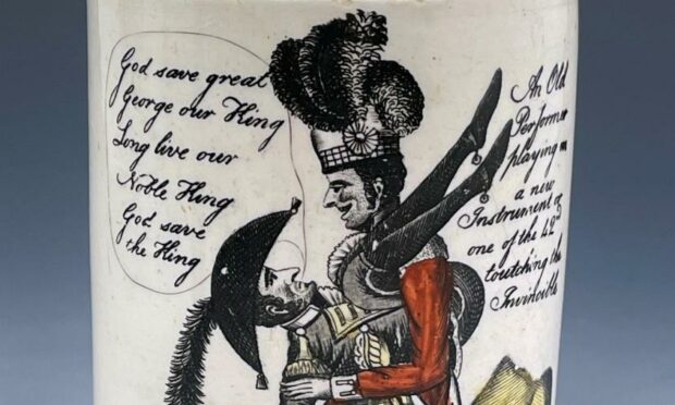 Highlander with Napoleon bagpipes, £1975 (John Howard at Heritage Antiques).