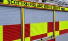 Two crews were despatched after fire was reported in one of the properties at the block.