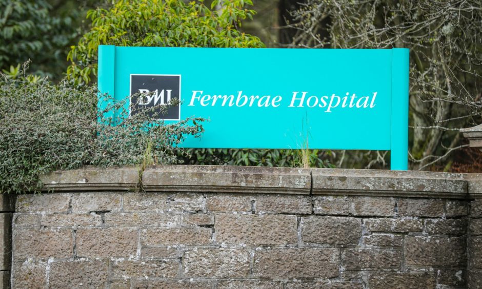 A sign for BMI Fernbrae Hospital which closed in 2019. 