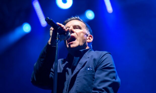 Deacon Blue play their home town  to a packed out Caird Hall in Dundee.