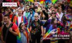 Crowds at the Dundee Pride march in 2019 - but progress on LGBT rights isn't irreversible. Photo: Mhairi Edwards/DCT Media.