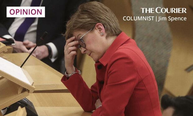 First Minister Nicola Sturgeon before delivering her Covid-19 update statement at the Scottish Parliament on December 14. Photo: Fraser Bremner/Daily Mail/PA Wire