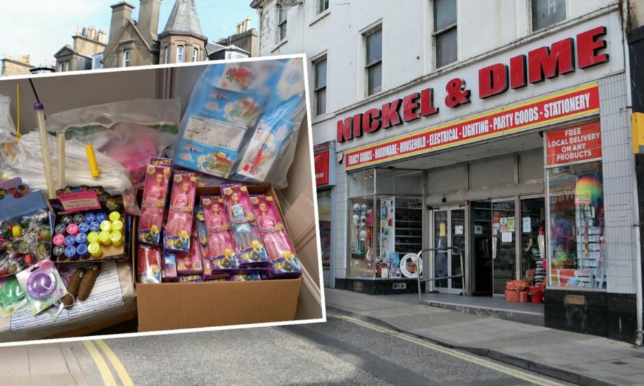 Goods seized from Arbroath Nickel and Dime