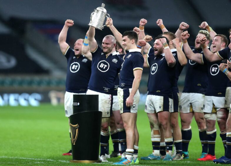 The year got off to a good start for Scotland rugby as they defeated England at Twickenham, for the first time since 1983, to lift the Calcutta Cup. David Davies/PA Archive/PA Images
