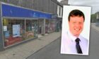 Peter Martini-Yates offended at the Sense Scotland shop in Bridge Street, Dunfermline, as well as the neighbouring Debra store.