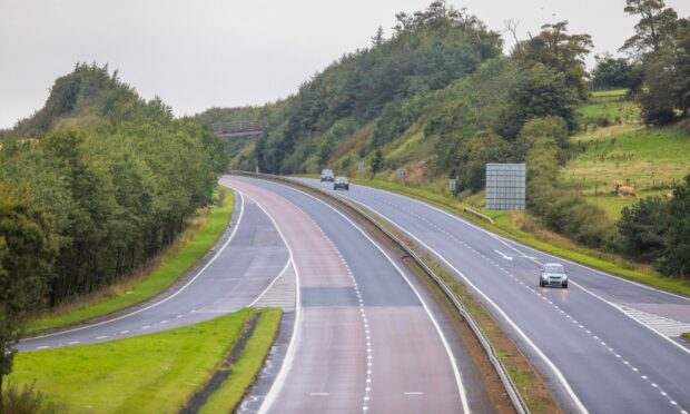 A92 between Cowdenbeath and Lochgelly.