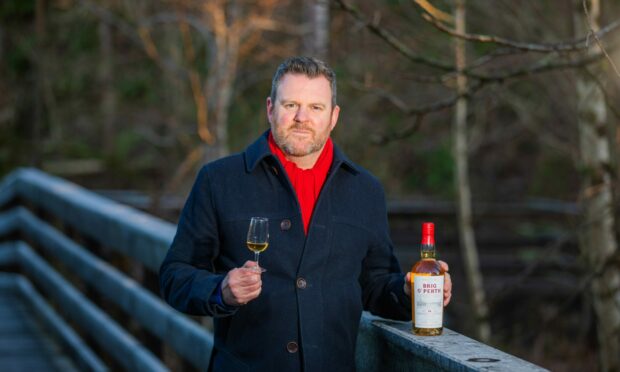 Keith Bonnington with his Brig O' Perth whisky.