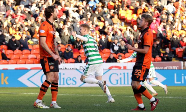 Dundee United crashed to a damaging defeat at home to Celtic