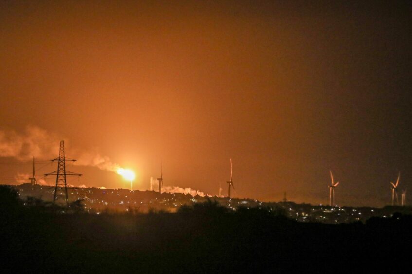 A view of the flaring back in March 2020, before the £140m upgrade.