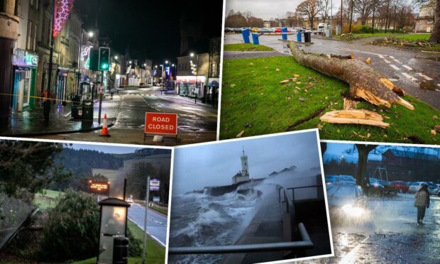 Storm Barra is causing problems in Tayside and Fife