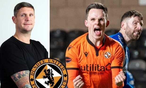 Columnist Lee Wilkie and former Dundee United striker Lawrence Shankland.